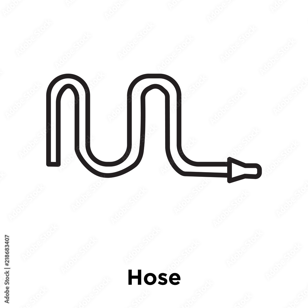 hose icon isolated on white background. Simple and editable hose icons. Modern icon vector illustration.