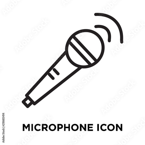 microphone icon on white background. Modern icons vector illustration. Trendy microphone icons