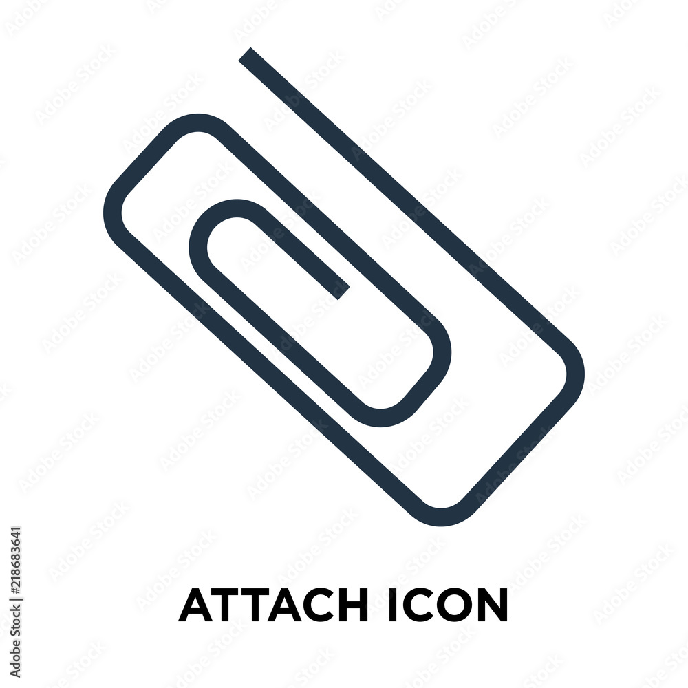 Attach icon vector isolated on white background, Attach sign Attach icon vector isolated on white background, Attach sign