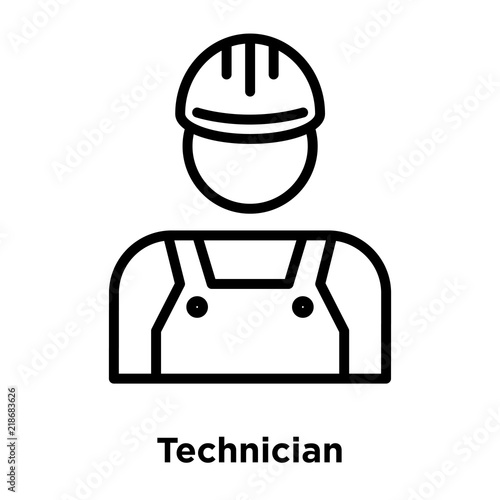 technician icons isolated on white background. Modern and editable technician icon. Simple icon vector illustration.