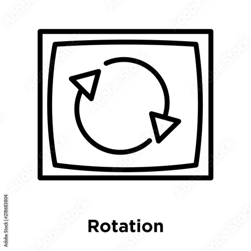 rotation icon isolated on white background. Modern and editable rotation icon. Simple icons vector illustration.