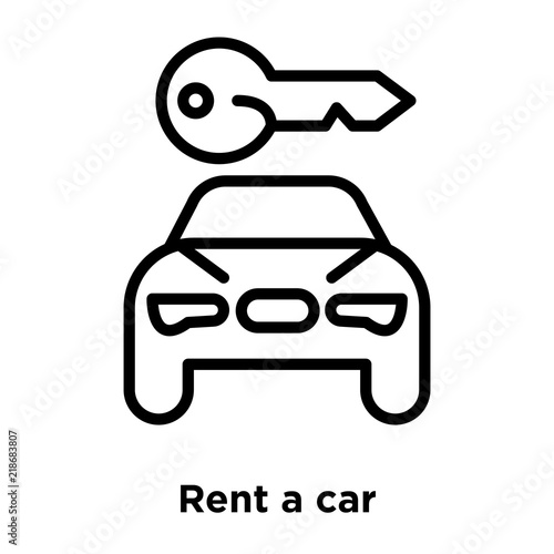 rent a car icons isolated on white background. Modern and editable rent a car icon. Simple icon vector illustration.