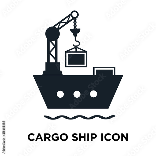 cargo ship icon on white background. Modern icons vector illustration. Trendy cargo ship icons