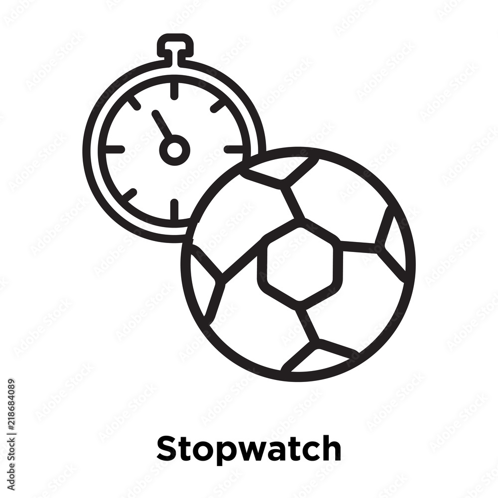 Obraz premium stopwatch icon isolated on white background. Simple and editable stopwatch icons. Modern icon vector illustration.