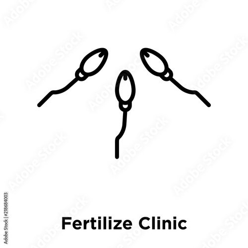 Fertilize Clinic icon vector isolated on white background, Fertilize Clinic sign , thin line design elements in outline style