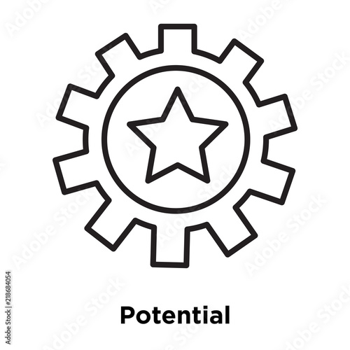 potential icon isolated on white background. Simple and editable potential icons. Modern icon vector illustration.
