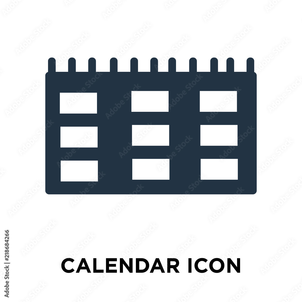 Calendar icon vector isolated on white background, Calendar sign