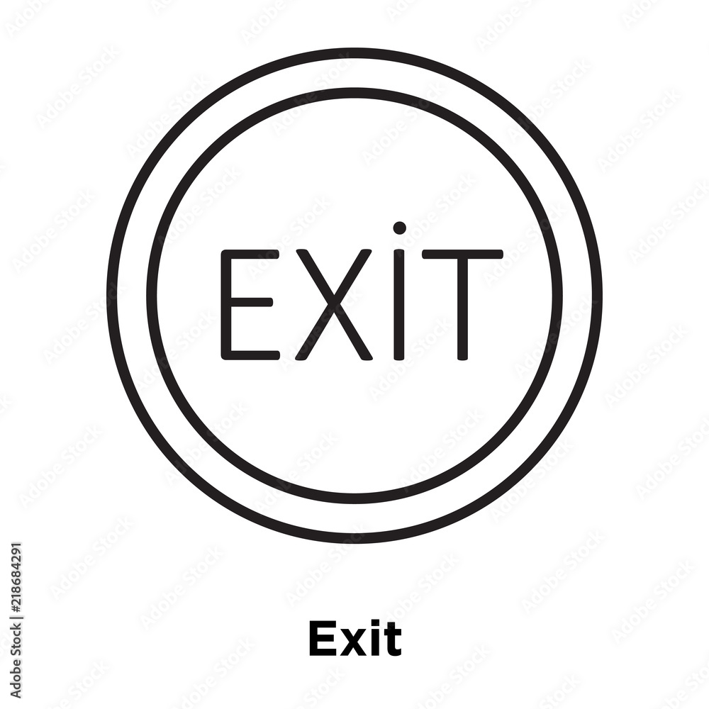 exit icon isolated on white background. Simple and editable exit icons. Modern icon vector illustration. exit icon isolated on white background. Simple and editable exit icons. Modern icon vector illustration.
