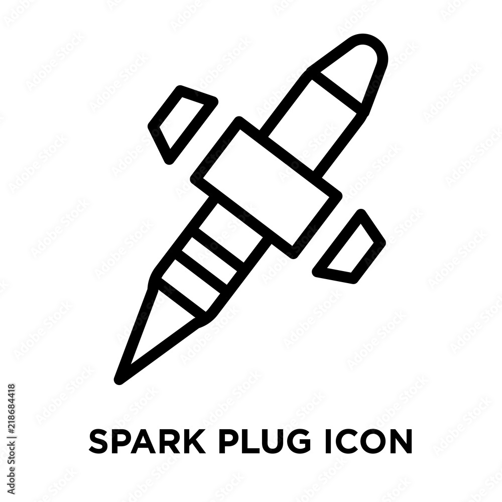 spark plug icon on white background. Modern icons vector illustration. Trendy spark plug icons