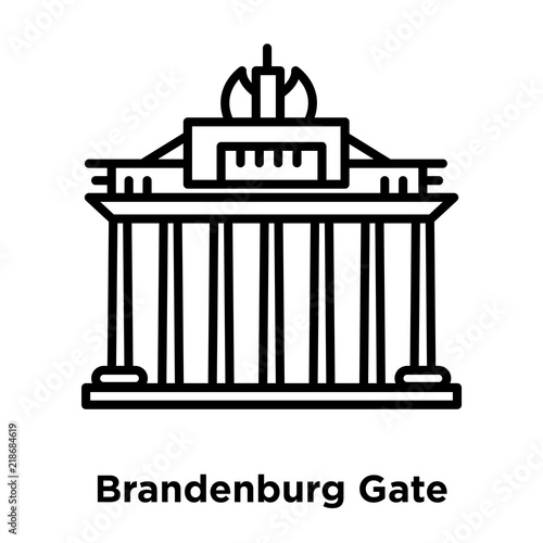 brandenburg gate icon isolated on white background. Modern and editable brandenburg gate icon. Simple icons vector illustration.