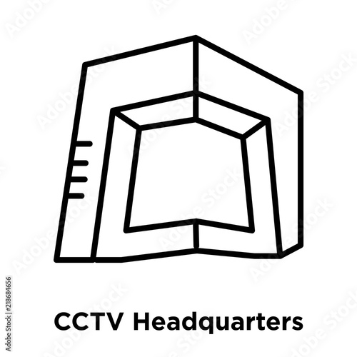 cctv headquarters icon isolated on white background. Modern and editable cctv headquarters icon. Simple icons vector illustration.