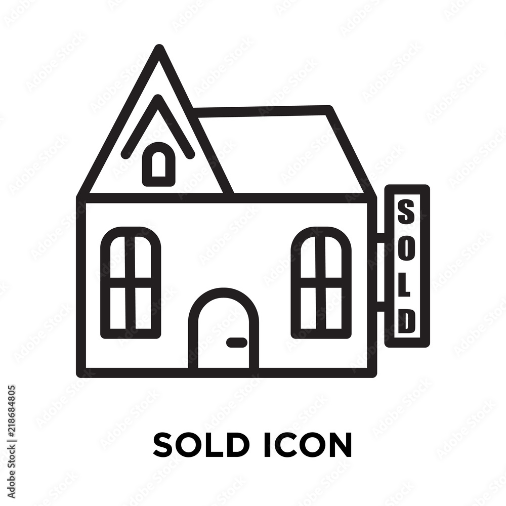sold icon on white background. Modern icons vector illustration. Trendy sold icons sold icon on white background. Modern icons vector illustration. Trendy sold icons