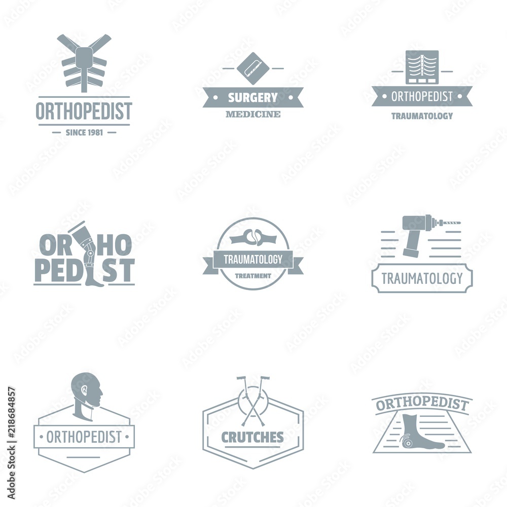 Ordonnance logo set. Simple set of 9 ordonnance vector logo for web isolated on white background