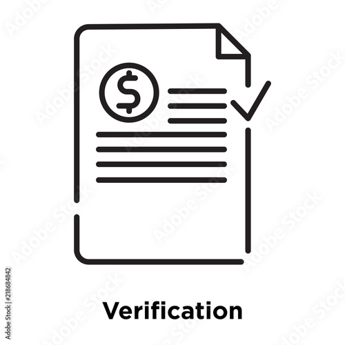 verification icon isolated on white background. Simple and editable verification icons. Modern icon vector illustration.
