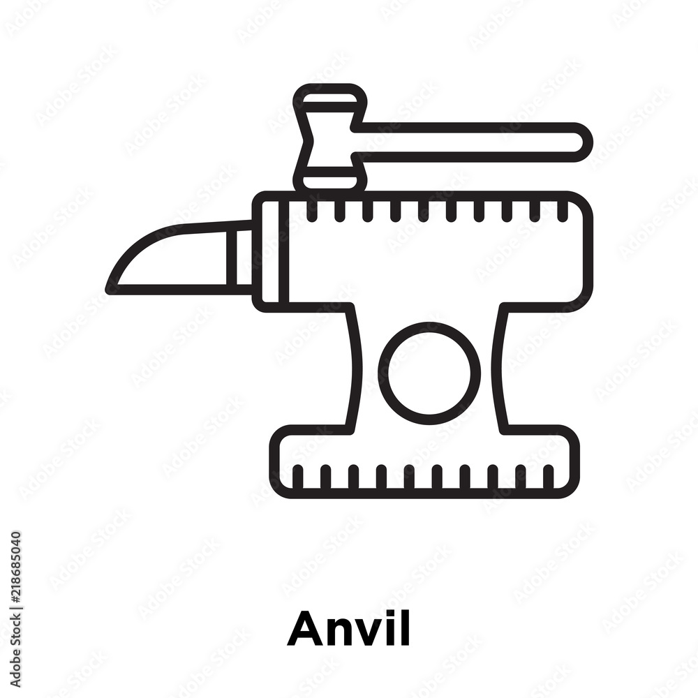 anvil icon isolated on white background. Simple and editable anvil icons. Modern icon vector illustration.