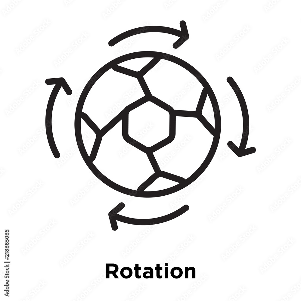 Obraz premium rotation icon isolated on white background. Simple and editable rotation icons. Modern icon vector illustration.