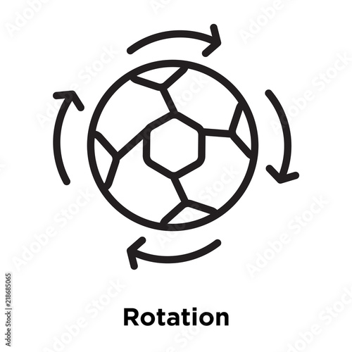 rotation icon isolated on white background. Simple and editable rotation icons. Modern icon vector illustration.