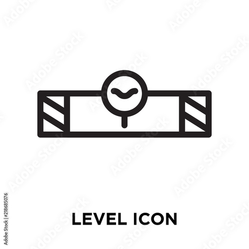 Level icon vector isolated on white background, Level sign , line symbol or linear element design in outline style