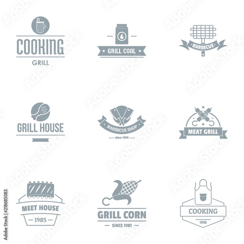 Meal house logo set. Simple set of 9 meal house vector logo for web isolated on white background