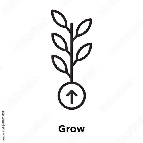 grow icon isolated on white background. Simple and editable grow icons. Modern icon vector illustration.