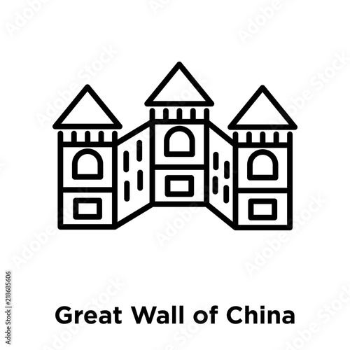 great wall of china icon isolated on white background. Modern and editable great wall of china icon. Simple icons vector illustration.