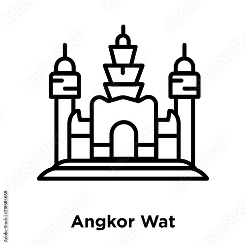 angkor wat icon isolated on white background. Modern and editable angkor wat icon. Simple icons vector illustration.