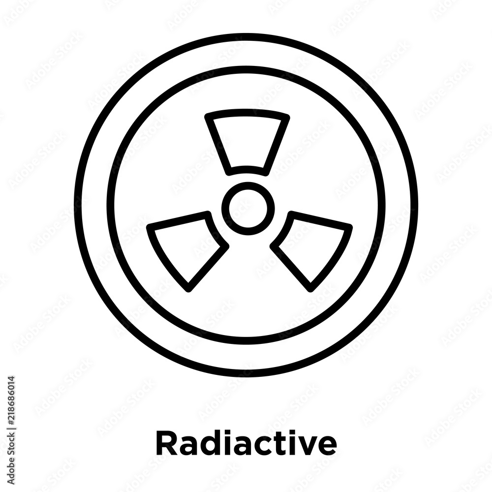 Radiactive icon vector isolated on white background, Radiactive sign , thin line design elements in outline style Radiactive icon vector isolated on white background, Radiactive sign , thin line design elements in outline style