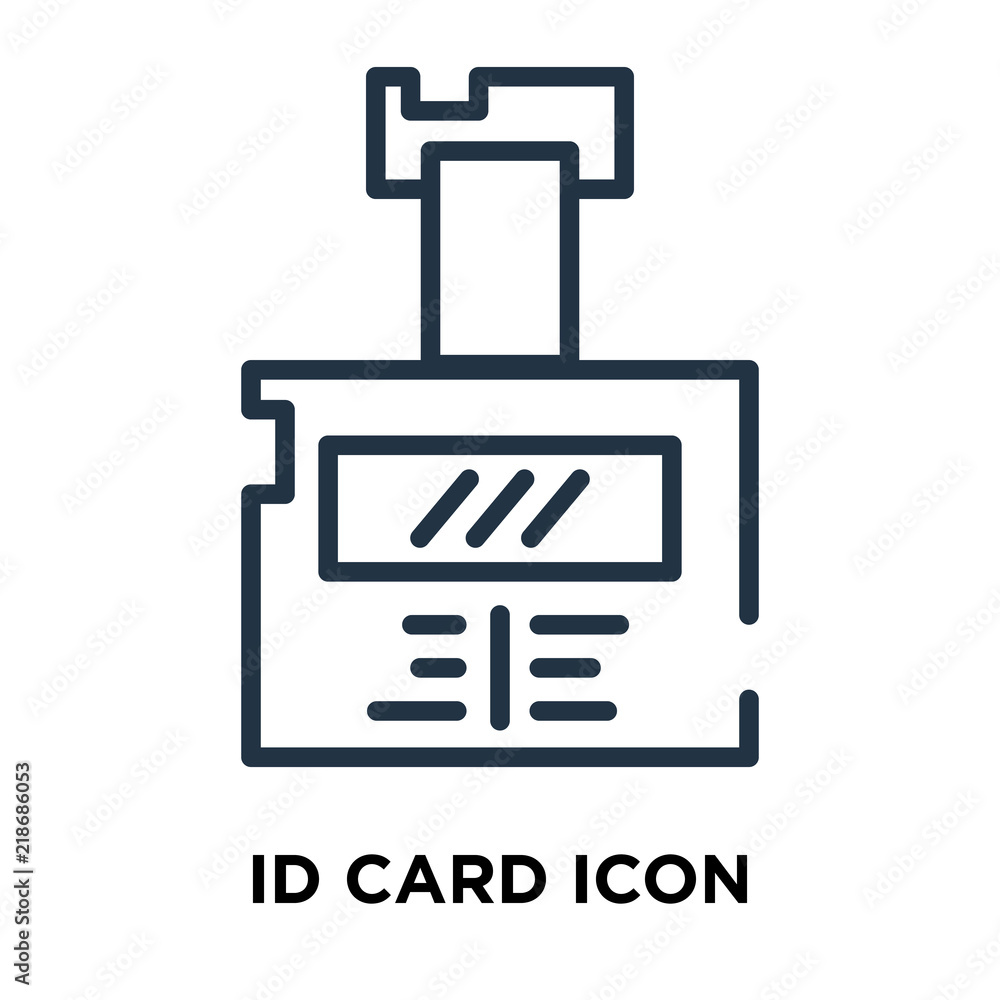Vecteur Stock Id card icon vector isolated on white background, Id card