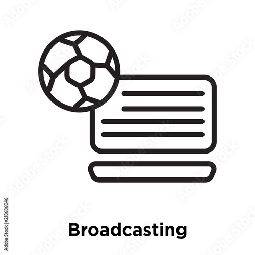 broadcasting icon isolated on white background. Simple and editable broadcasting icons. Modern icon vector illustration.