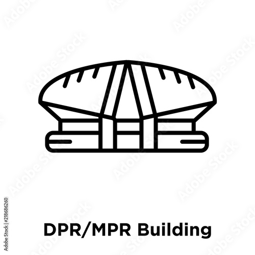 dpr/mpr building icon isolated on white background. Modern and editable dpr/mpr building icon. Simple icons vector illustration. photo