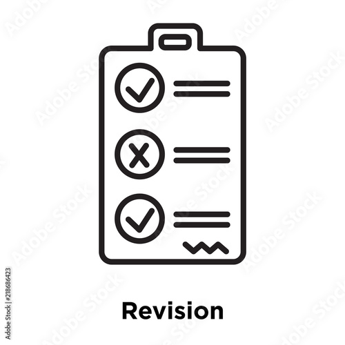 revision icon isolated on white background. Simple and editable revision icons. Modern icon vector illustration.
