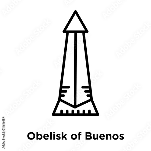 obelisk of buenos aires icon isolated on white background. Modern and editable obelisk of buenos aires icon. Simple icons vector illustration.