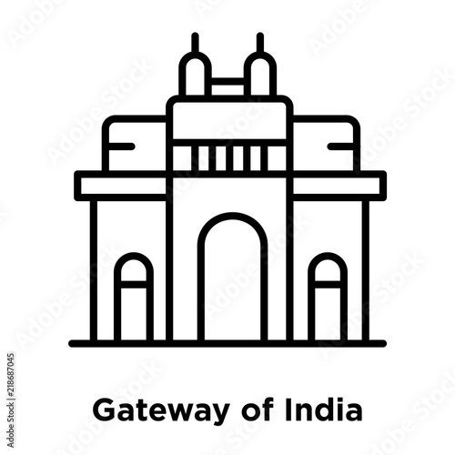 gateway of india icon isolated on white background. Modern and editable gateway of india icon. Simple icons vector illustration.