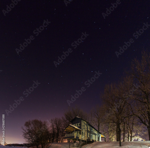 Wallpaper Mural Wooden cottages in winter time, lake gateway  Torontodigital.ca