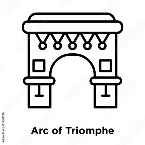 arc of triomphe icon isolated on white background. Modern and editable arc of triomphe icon. Simple icons vector illustration.