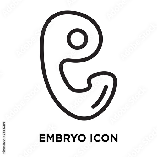 Embryo icon vector isolated on white background, Embryo sign , line symbol or linear element design in outline style