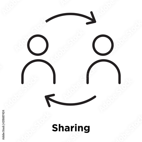 sharing icon isolated on white background. Simple and editable sharing icons. Modern icon vector illustration.