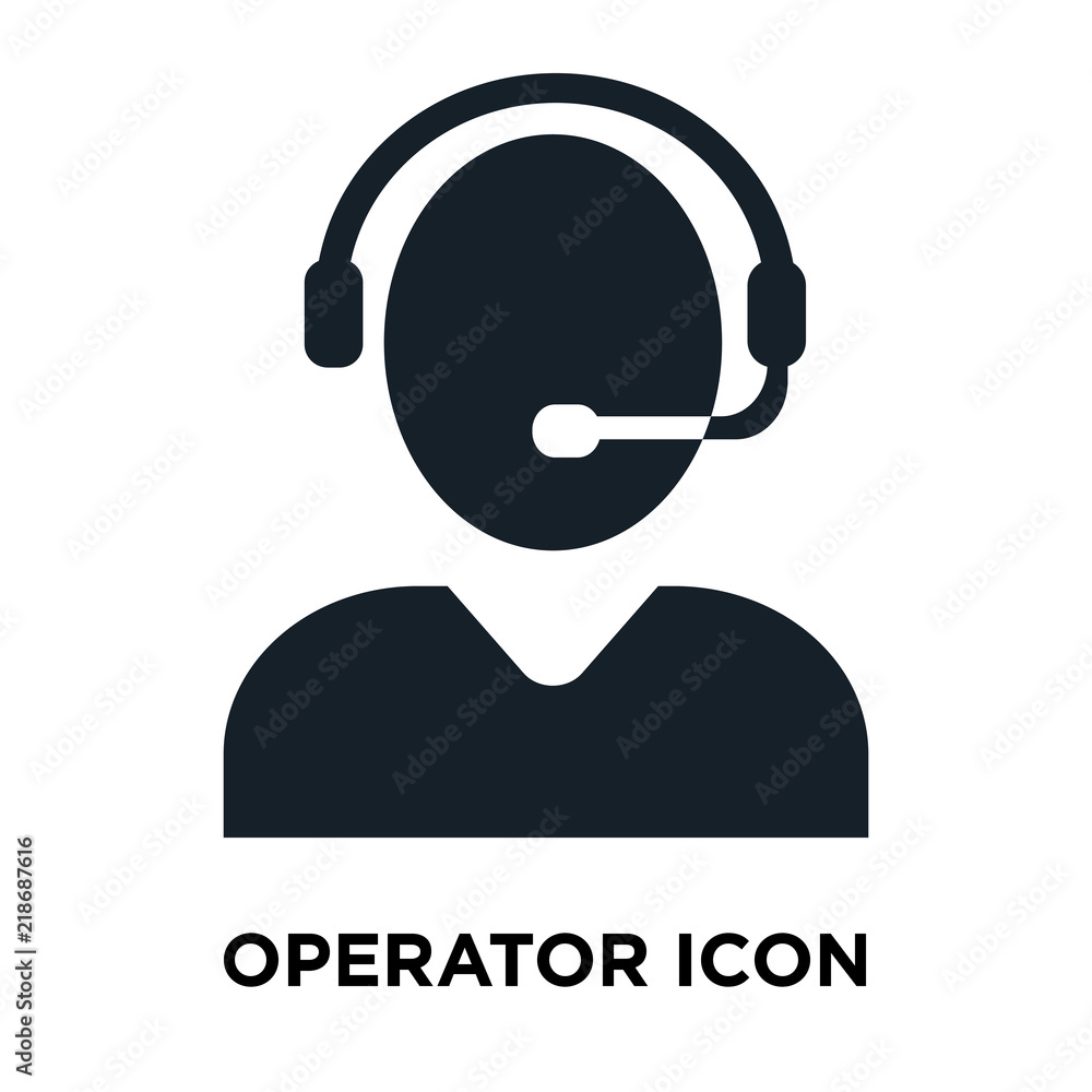 operator icon on white background. Modern icons vector illustration. Trendy operator icons operator icon on white background. Modern icons vector illustration. Trendy operator icons