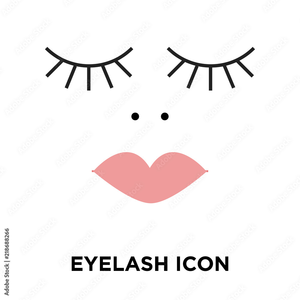 Fototapeta premium Eyelash icon vector isolated on white background, Eyelash sign