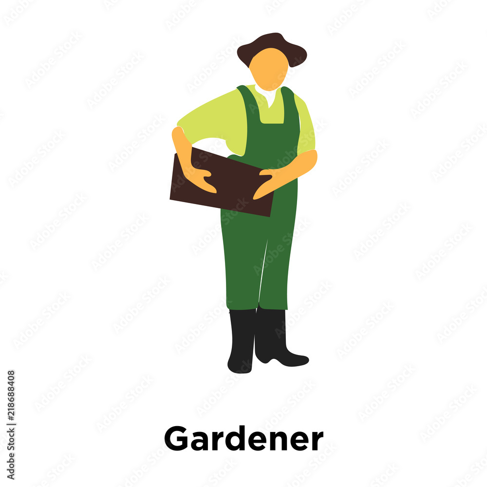 gardener icon isolated on white background. Simple and editable gardener icons. Modern icon vector illustration.