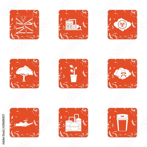 Fabrication icons set. Grunge set of 9 fabrication vector icons for web isolated on white background