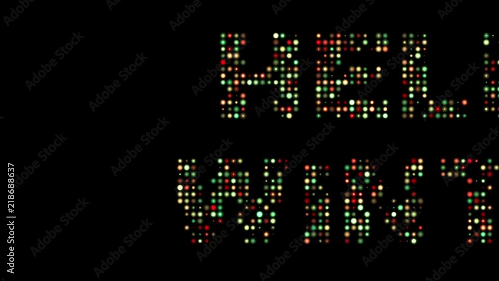 Hello winter led text Hello winter led text