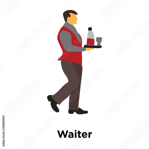 waiter icon isolated on white background. Simple and editable waiter icons. Modern icon vector illustration.
