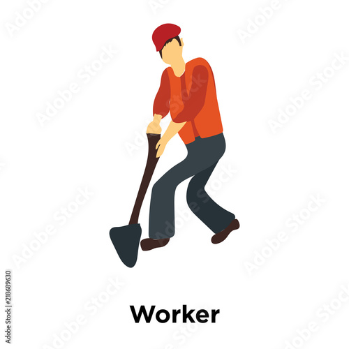 worker icon isolated on white background. Simple and editable worker icons. Modern icon vector illustration.