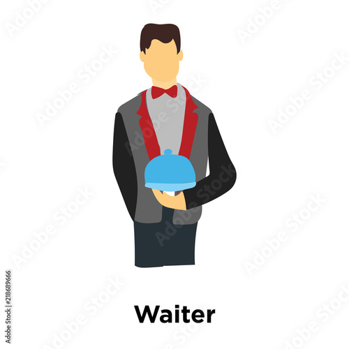 waiter icon isolated on white background. Simple and editable waiter icons. Modern icon vector illustration.