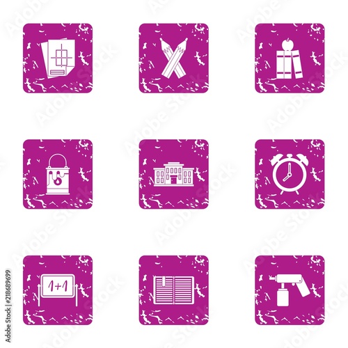 Credit icons set. Grunge set of 9 credit vector icons for web isolated on white background