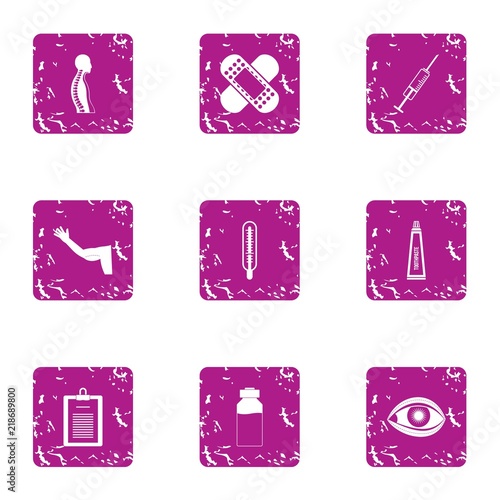 Sport carcass icons set. Grunge set of 9 sport carcass vector icons for web isolated on white background