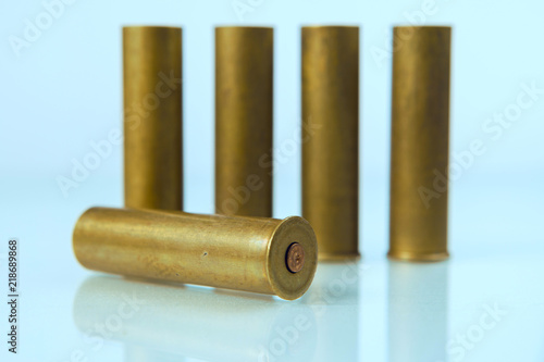 hunting cartridges  cartridges on white background  hunting ammunition