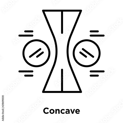 concave icon isolated on white background. Simple and editable concave icons. Modern icon vector illustration.