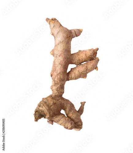 Ginger fresh with Isolated on a white background